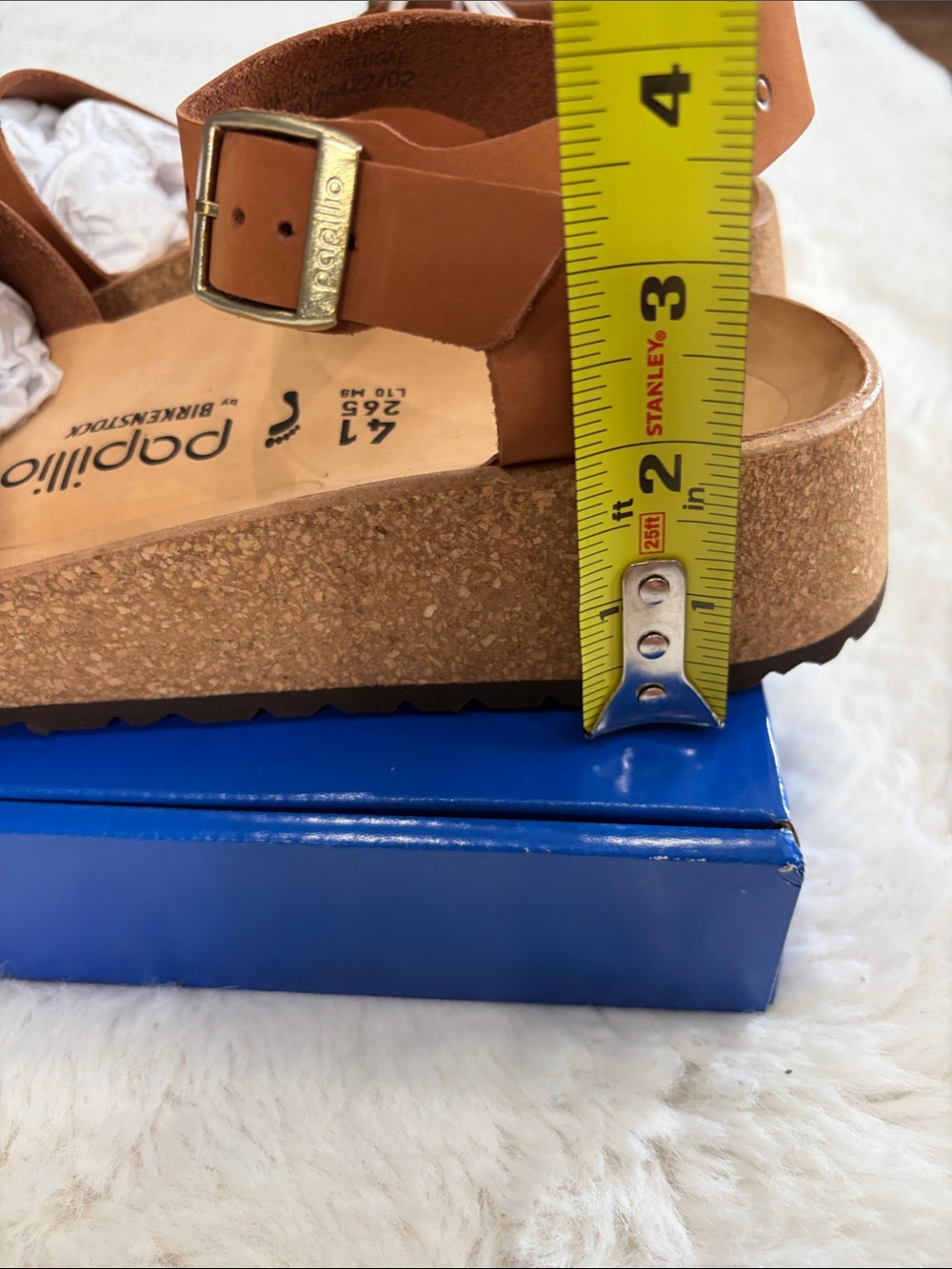 Papillio by Birkenstock,Size 10,Women's Tan Leather Ankle-Strap Sandals - Picture 10 of 17